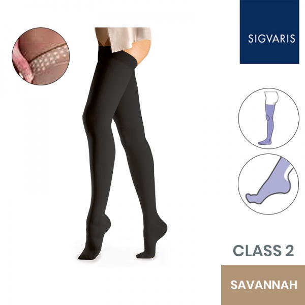 Sigvaris C2 Savannah Stockings with Grip Top Health and Care